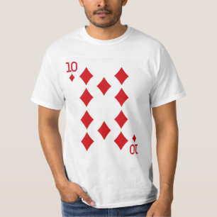 Camiseta Diez cartas de juego de diamantes