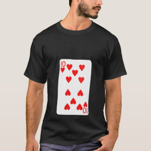 Camiseta Diez Corazones Jugando Cartas De Halloween Costu