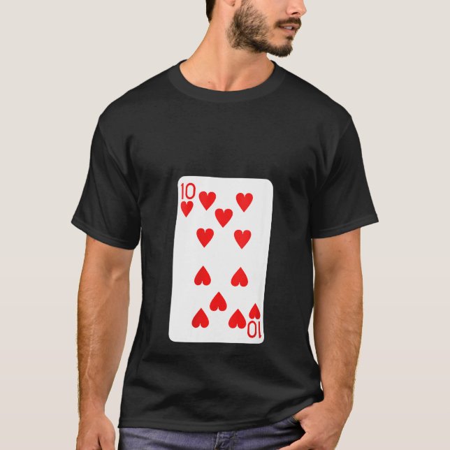 Camiseta Diez Corazones Jugando Cartas De Halloween Costu (Anverso)