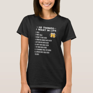 Camiseta Diez Cosas Que Quiero En La Vida Que Boodifican La