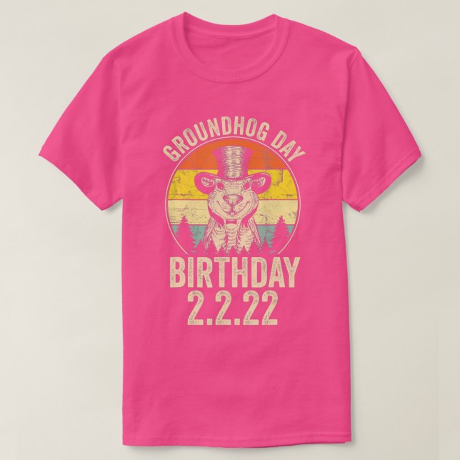 Camiseta Diez de cumpleaños 2 de Groundhog Funny (Diseño del anverso)