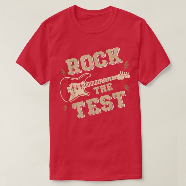 Camiseta Diez de prueba divertida Rock el profesor de rock  (Diseño del anverso)