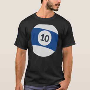 Camiseta Diez, Equipo Número 10 Lucky Blue Ball Billiards P