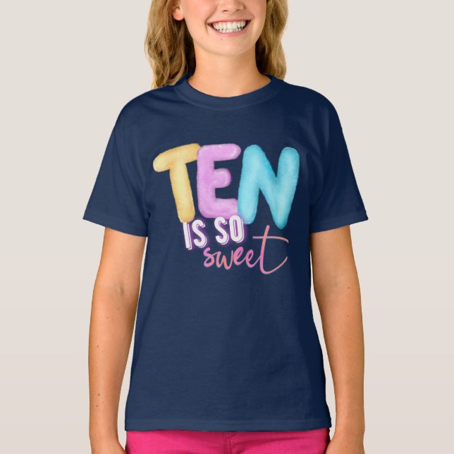 Camiseta diez es tan dulce (Anverso)