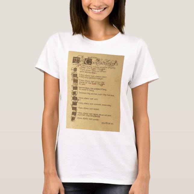 Camiseta diez mandamientos (Anverso)