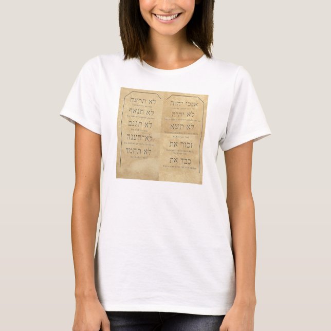 Camiseta Diez mandamientos Círculo de flor de Bella+Canvas  (Anverso)