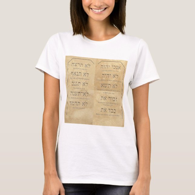 Camiseta Diez mandamientos para mujeres de nuevo nivel Cuel (Anverso)