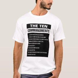Camiseta Diez Mandamientos Versículo Bíblico Cristiano Reli