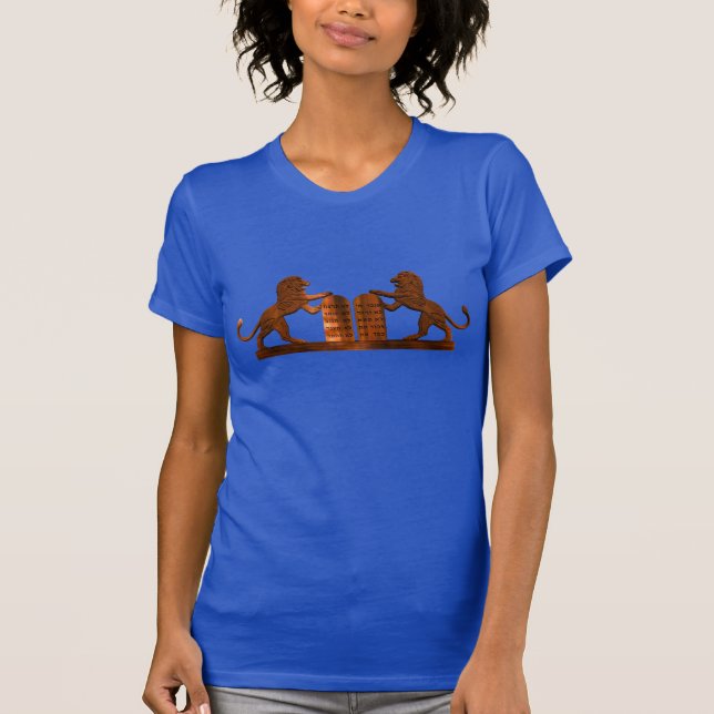 Camiseta Diez mandamientos y leones (Anverso)