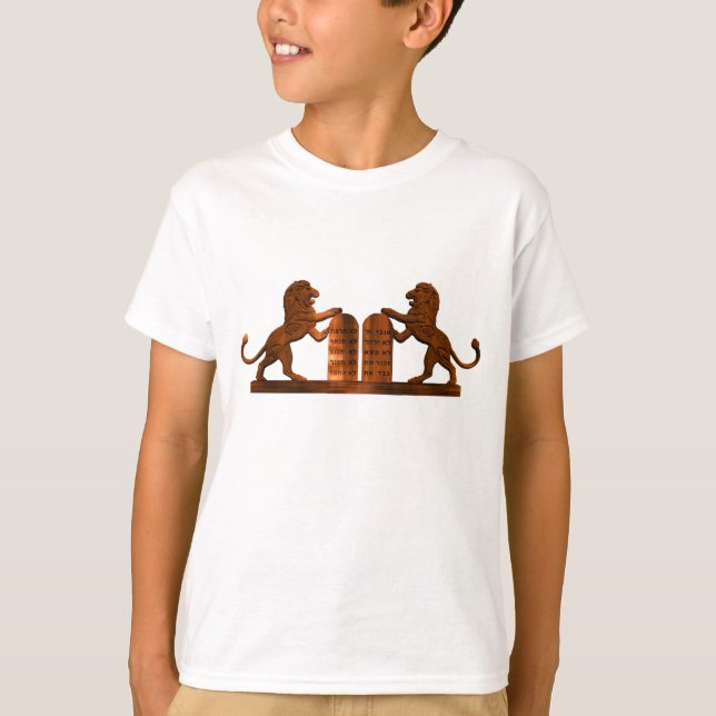 Camiseta Diez mandamientos y leones (Anverso)