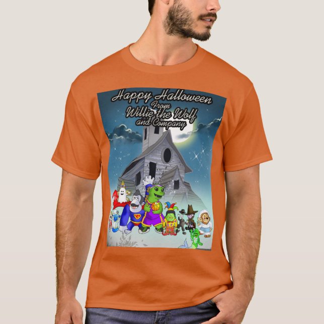 Camiseta Diez pequeños monstruos Feliz Holloween(v2) (Anverso)