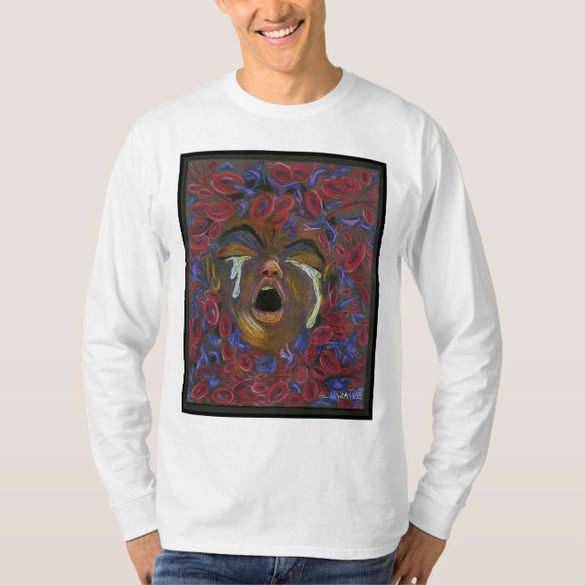 Camiseta Diez redefinidos - arte de la célula falciforme (Anverso)