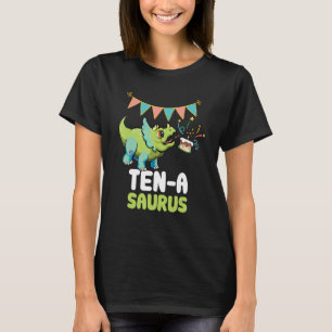 Camiseta Diez un sauro Dinosaur Cute Kiddo Triceratops