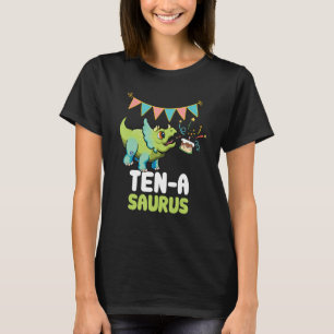 Camiseta Diez un sauro Dinosaur Cute Kiddo Triceratops