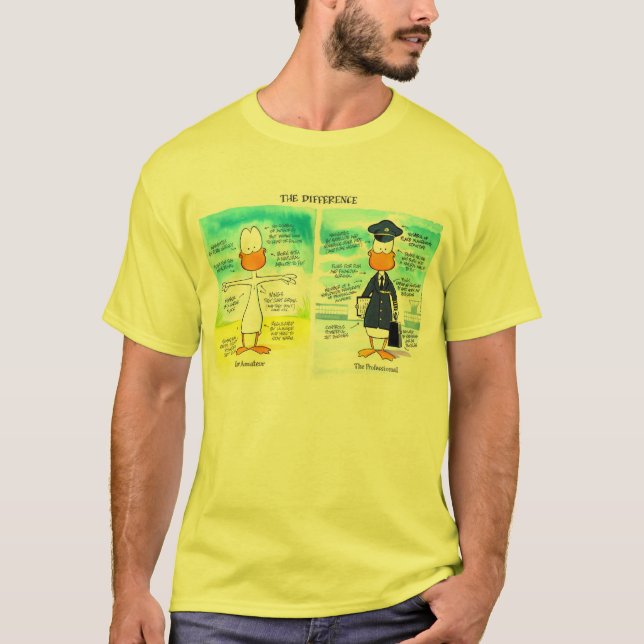 Camiseta Diferencias experimentales del piloto y del (Anverso)