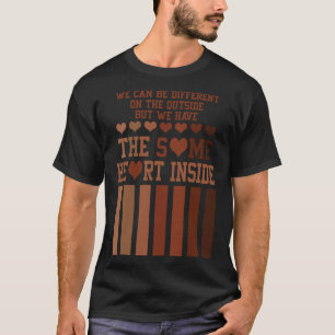 Camiseta Diferente En El Exterior Del Mismo Corazón Dentro
