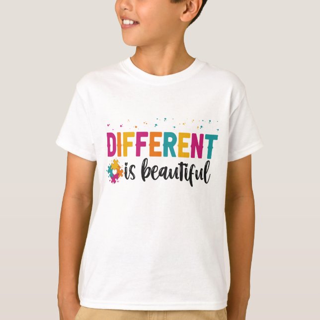 Camiseta Diferente es el bello regalo para la conciencia de (Anverso)
