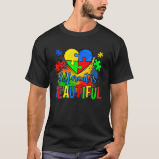 Camiseta Diferente Es Hermoso Autismo Para Niños Autistas H