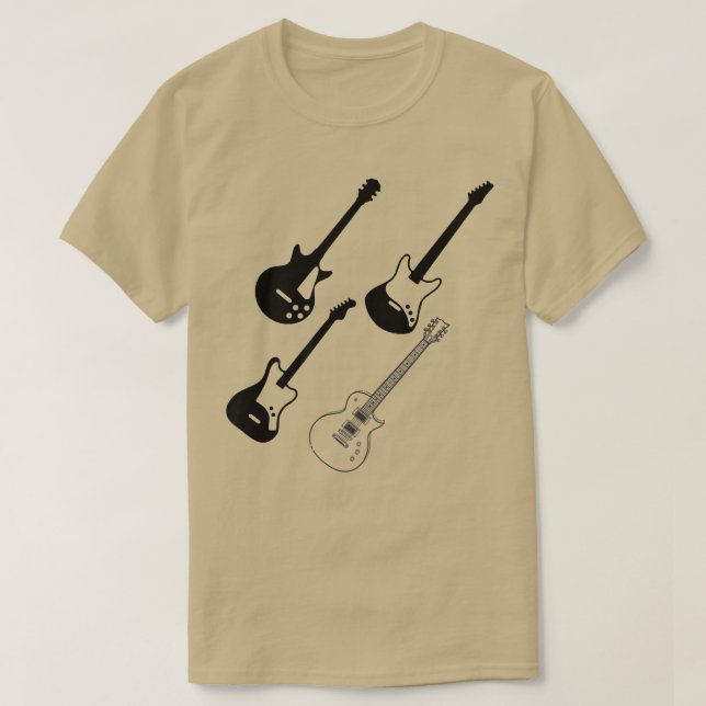 Camiseta Diferente guitarra Musical Instrumental Music Note (Diseño del anverso)