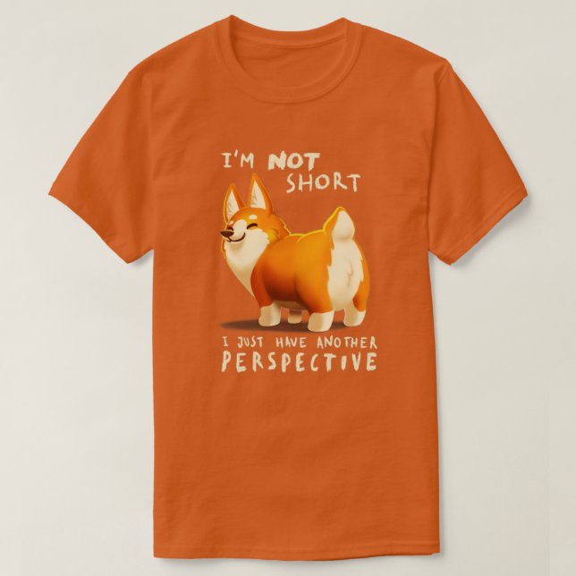 Camiseta Diferente perspectiva Cute Corgi Perro Fluffy Anim (Diseño del anverso)