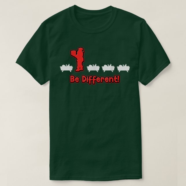 Camiseta diferente ser Christkind es diferente Santa C dive (Diseño del anverso)