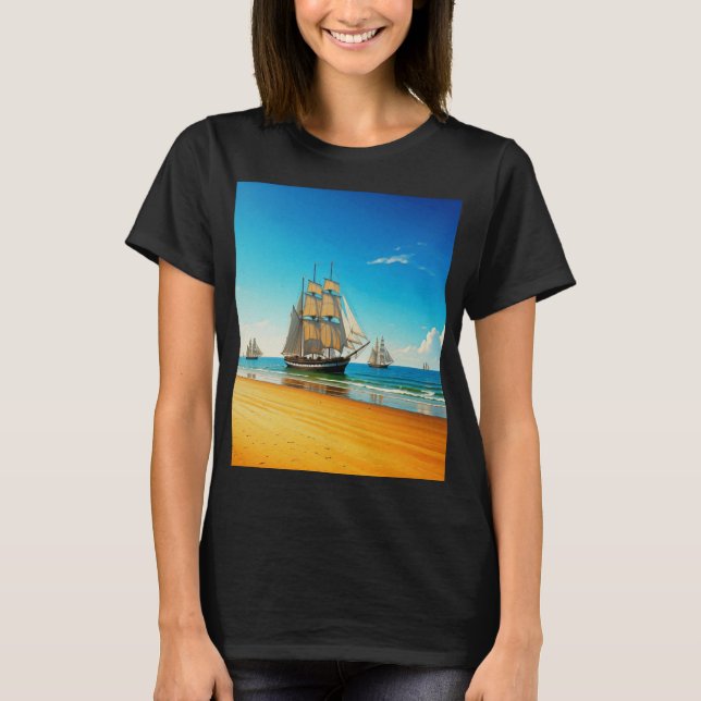 Camiseta Diferentes barcos flotando en el agua (Anverso)