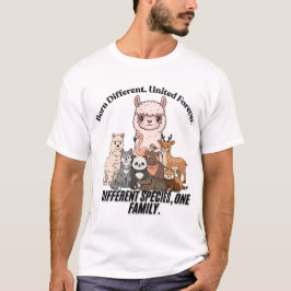 Camiseta Diferentes Especies Una Familia Arte Animal