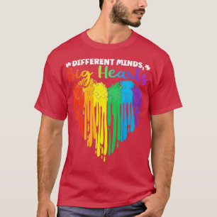 Camiseta Diferentes mentes Gran Corazón Rompe El Autismo De