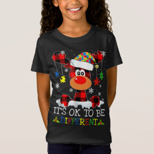 Camiseta Diferentes Navidades de autismo de renos se unen
