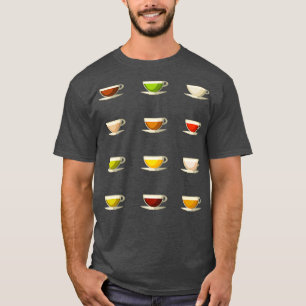 Camiseta Diferentes tipos de regalo de té para bebedores de