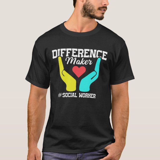 Camiseta Difference Maker Proud Social Worker (Anverso)