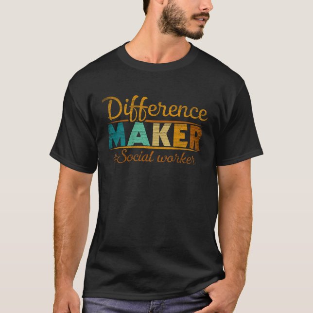Camiseta Difference Maker Proud Social Worker  2 (Anverso)