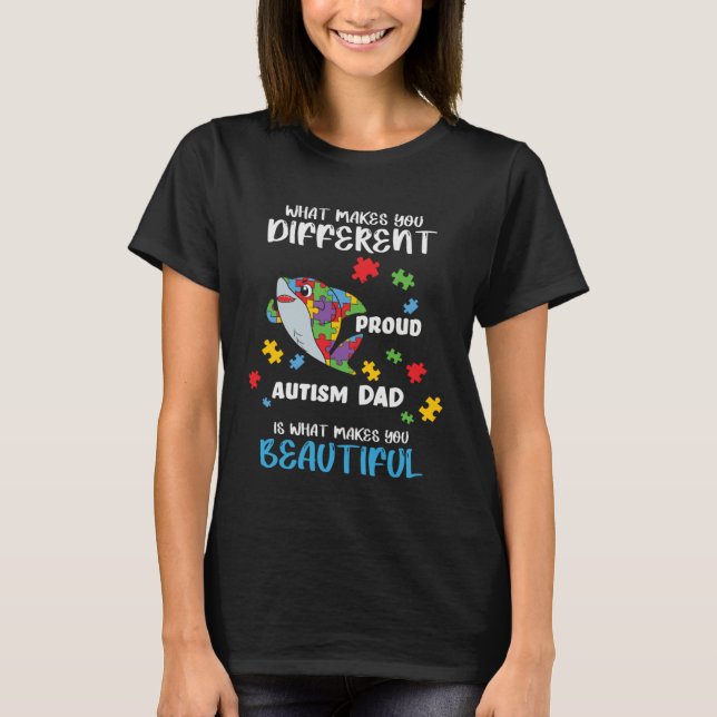 Camiseta Different Is What Make You Beautiful Proud Autism  (Anverso)