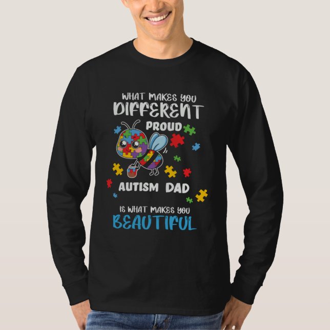 Camiseta Different Is What Make You Beautiful Proud Autism  (Anverso)