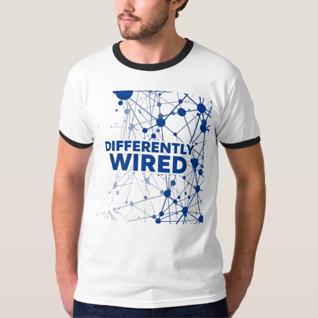 Camiseta Differently Wired – Autism Awareness Month Blue  (Anverso)