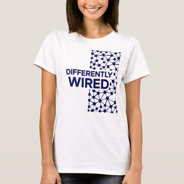 Camiseta Differently Wired – Autism Awareness Month Blue (Anverso)