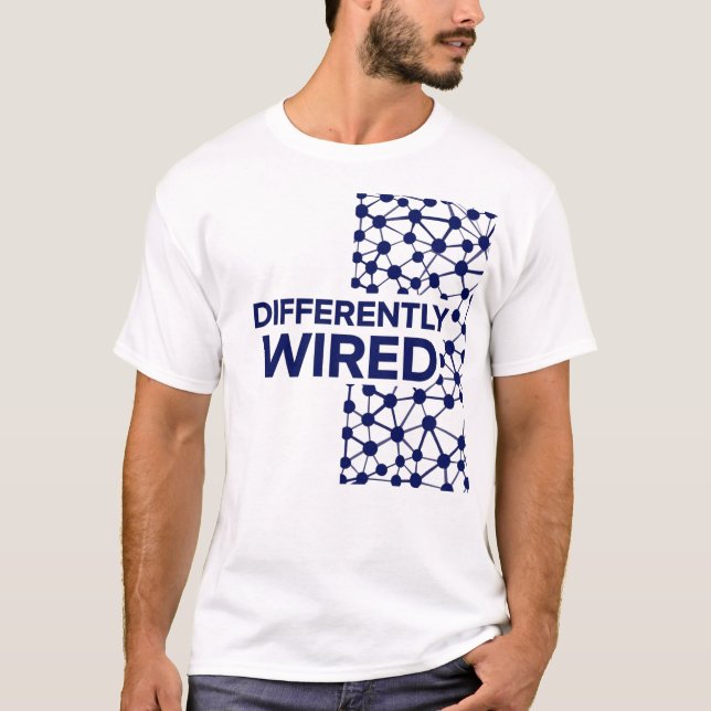 Camiseta Differently Wired – Autism Awareness Month Blue (Anverso)