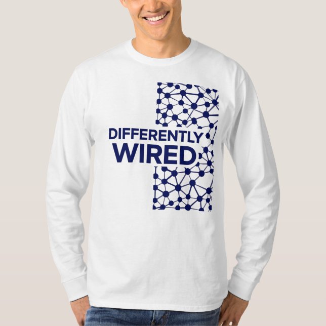 Camiseta Differently Wired – Autism Awareness Month Blue (Anverso)