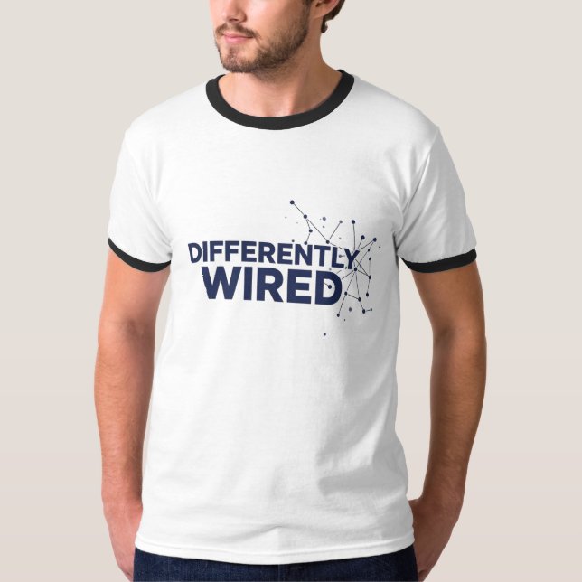 Camiseta Differently Wired – Autism Awareness Month Blue  (Anverso)