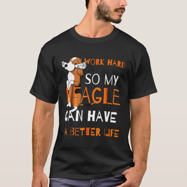 Camiseta Difícil Para Mis Beagles (Anverso)