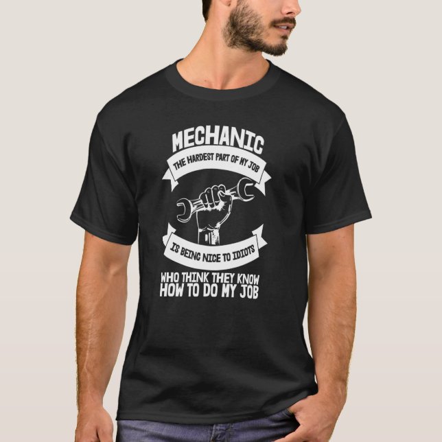 Camiseta Difícil ser un buen mecánico mecánico de diesel (Anverso)