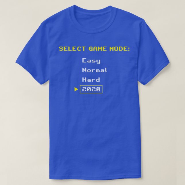 Camiseta Dificultad para los videojuegos de 2020 (Diseño del anverso)