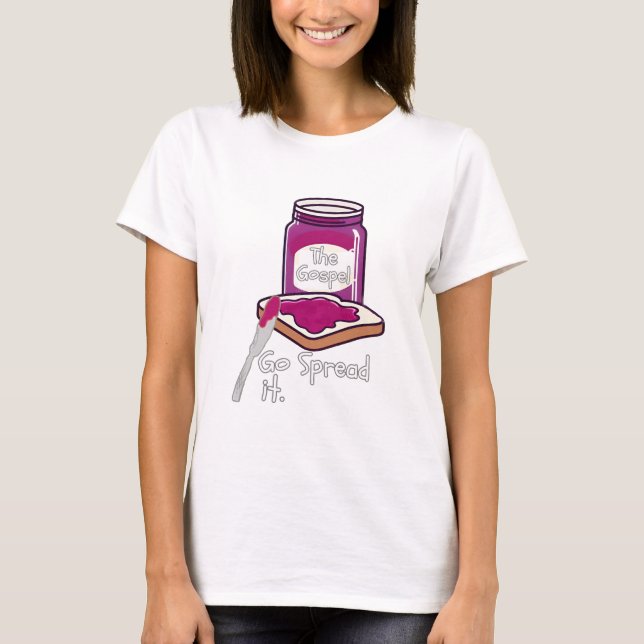 Camiseta Difunde el Evangelio Cristiano Divertido (Anverso)