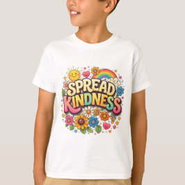 Camiseta Difunde la amabilidad – Cute Floral Arcoíris