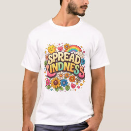 Camiseta Difunde la amabilidad – Cute Floral Arcoíris