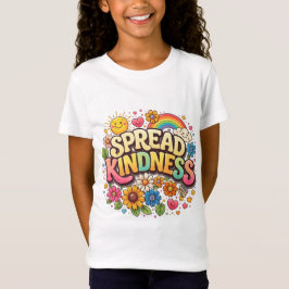 Camiseta Difunde la amabilidad – Lindo arcoíris floral