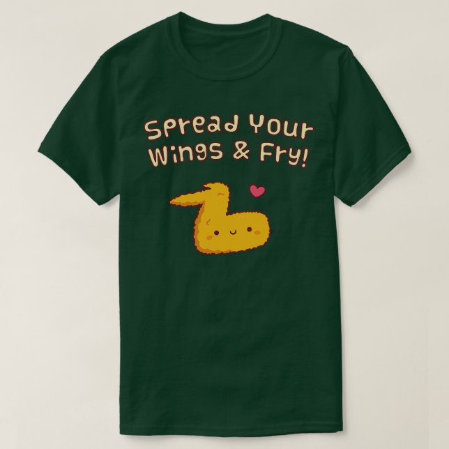 Camiseta Difunde Tus Alas Y Pun De Ala De Pollo Frito (Diseño del anverso)