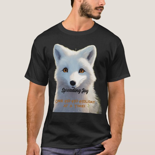 Camiseta Difundiendo joy Arctic Fox Holiday (Anverso)