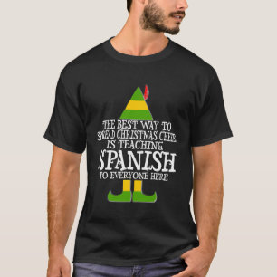 Camiseta Difundir Alegría Enseñando Español Profesor Elfo P