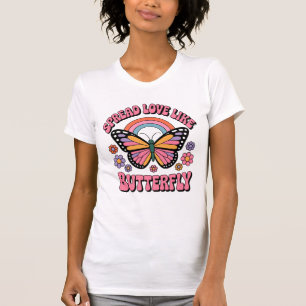 Camiseta Difundir amor como mariposa